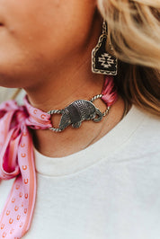 Western Armadillo Scarf Charm