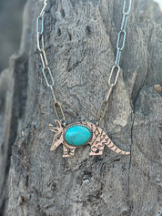 Western Armadillo Turquoise Necklace