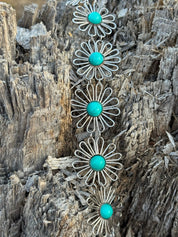 Western Blossoms Turquoise Bracelet