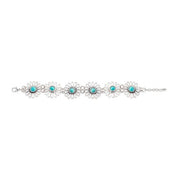 Western Blossoms Turquoise Bracelet