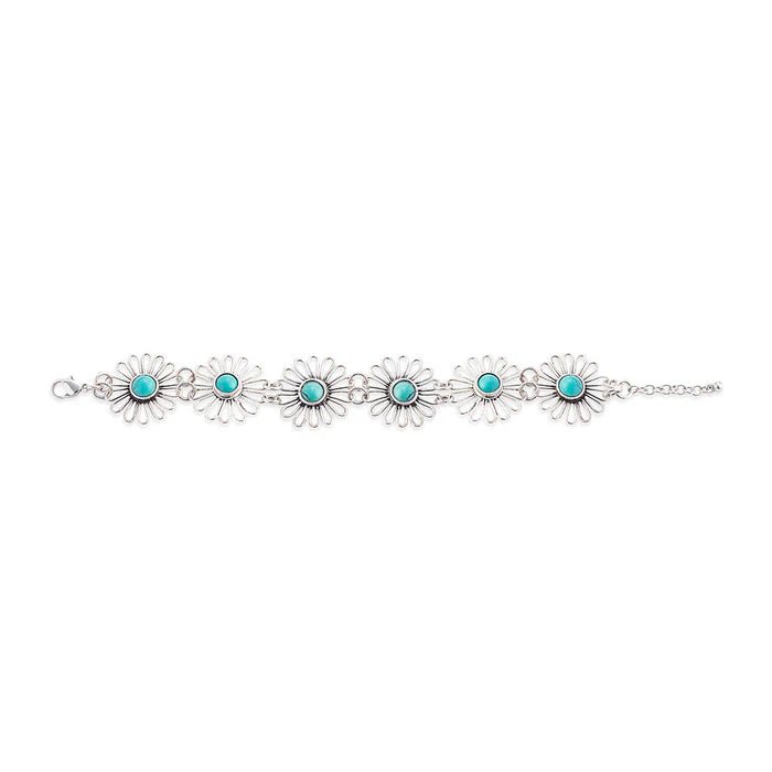 Western Blossoms Turquoise Bracelet