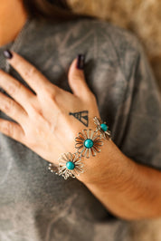 Western Blossoms Turquoise Bracelet