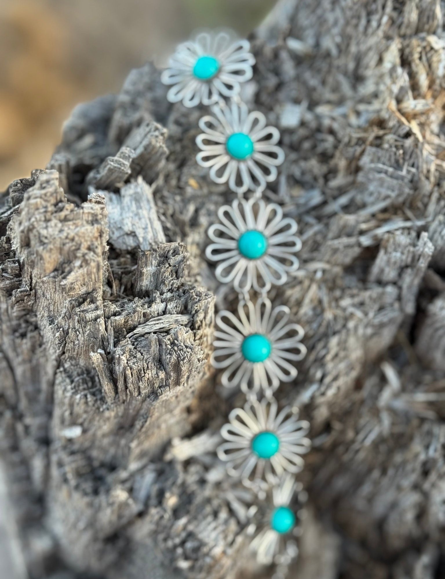 Western Blossoms Turquoise Bracelet
