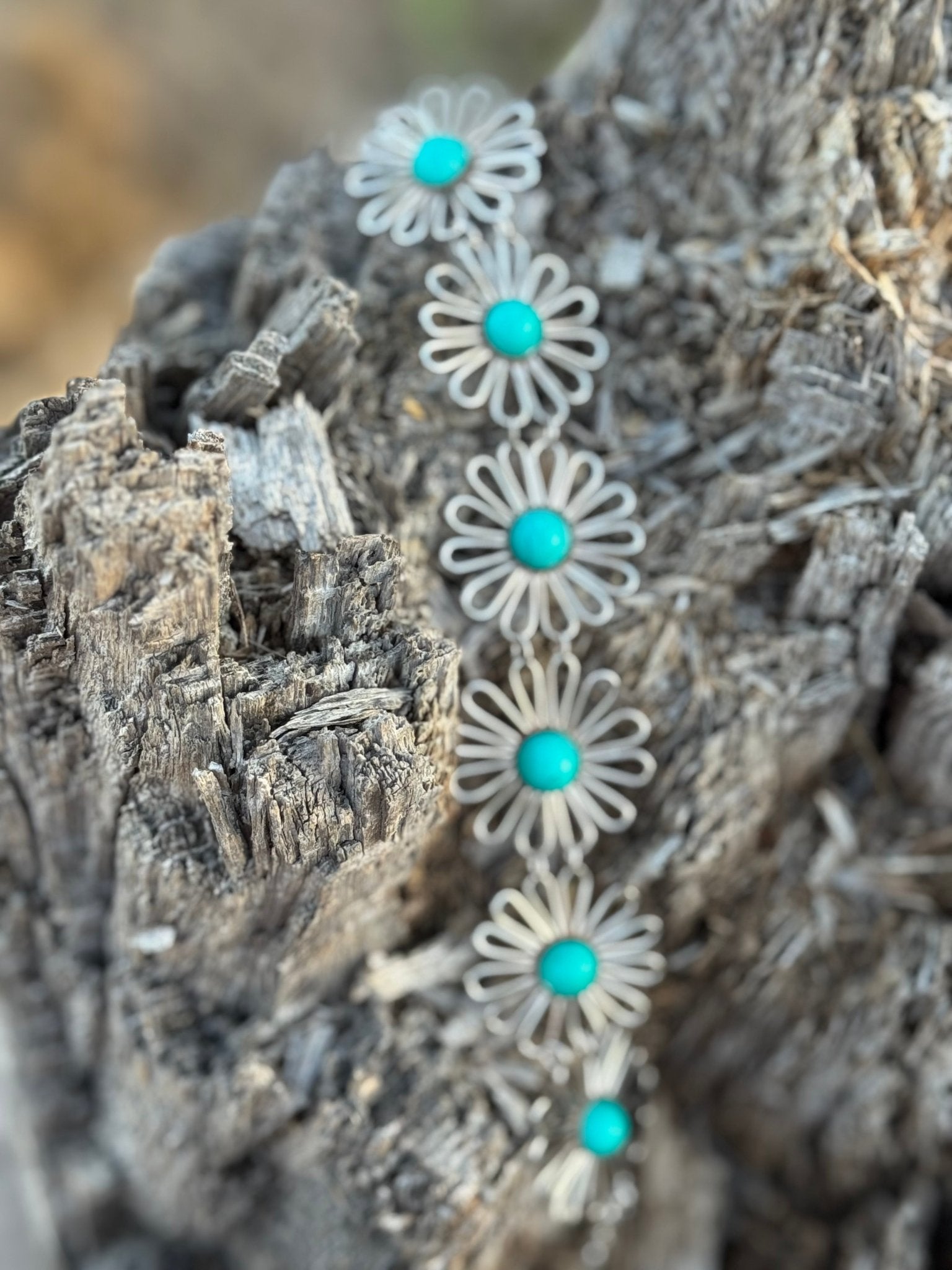 Western Blossoms Turquoise Bracelet
