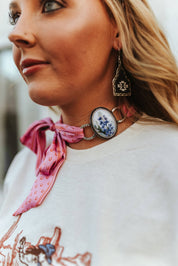 Western Bluebonnet Scarf Charm