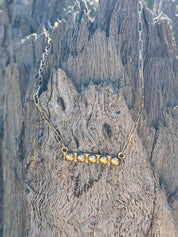 Western Bubble Bar Gold Necklace