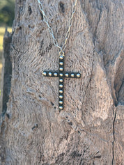 Western Bubble Cross Necklace