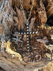 Western Bubble Cross Necklace