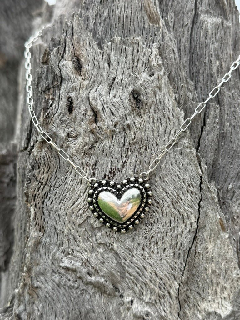 Western Bubble Heart Necklace