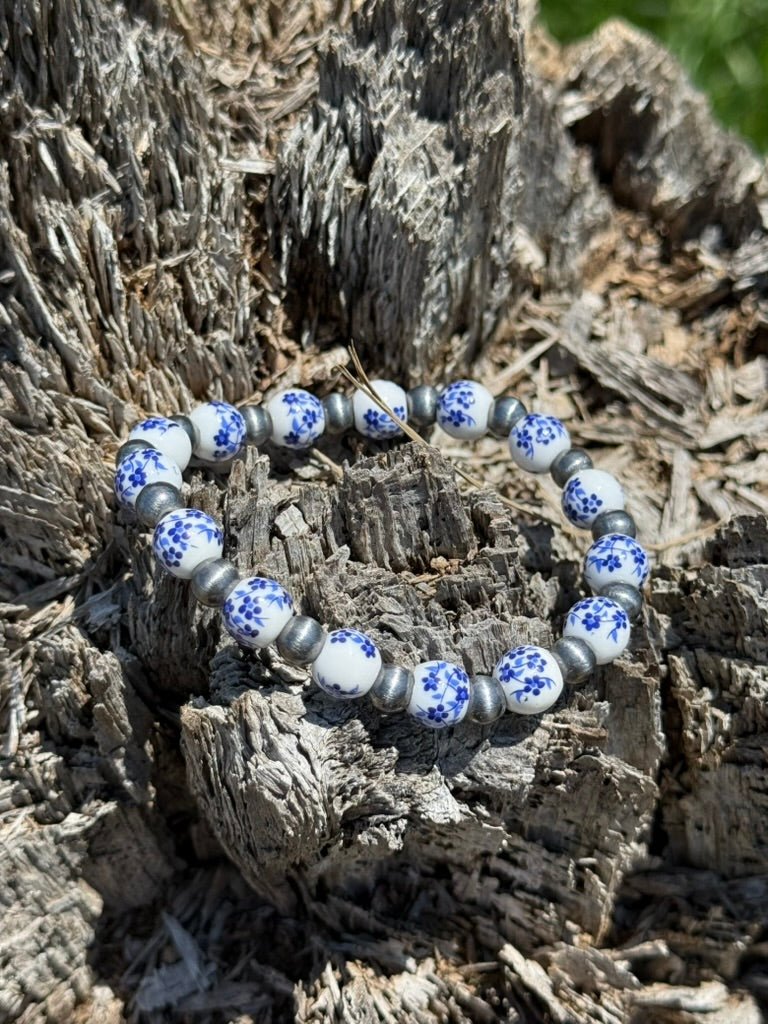 Western Ceramic Beaded Stretch Bracelet Set