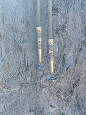 Western Concho Turquoise Bolo Necklace