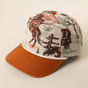 Western Cowboy Tapestry Trucker Hat