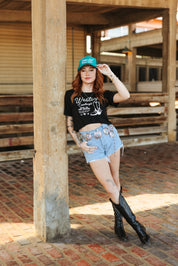 Western Cowboys Knit Crop TopS