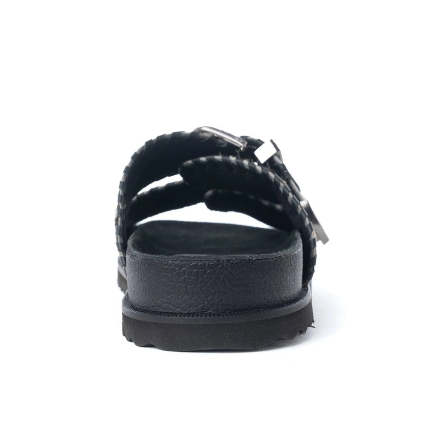 Western Cowhide Double Buckle Leather Sandals6
