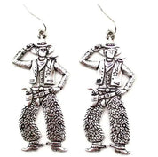 Western Dancing Cowboy Dangle Earrings