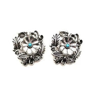 Western Flower Concho Stud Earrings