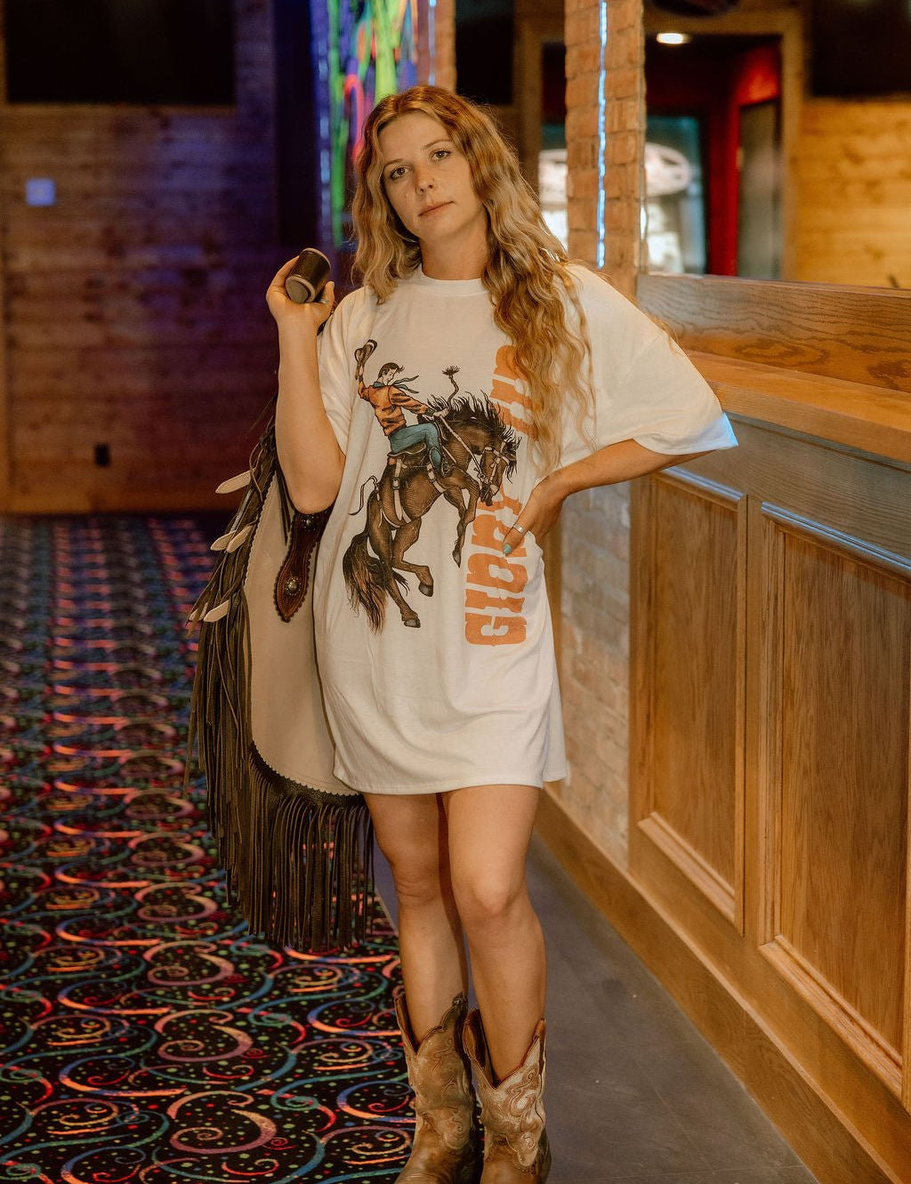Western Giddy Up Tee DressS