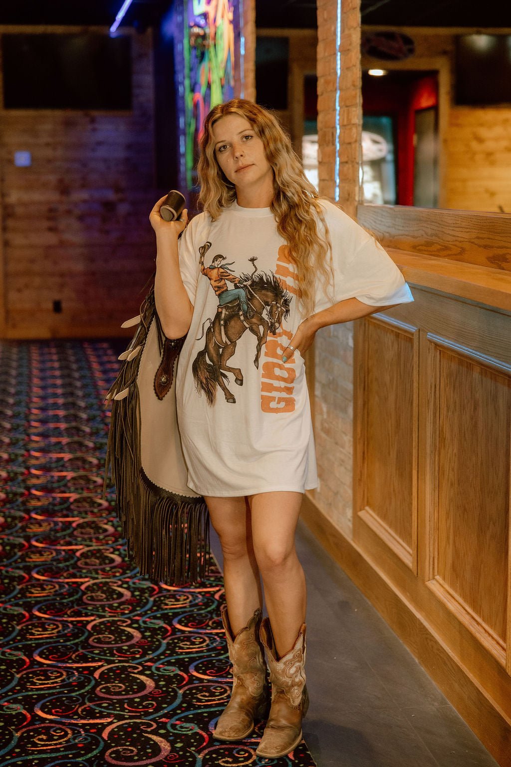 Western Giddy Up Tee DressS