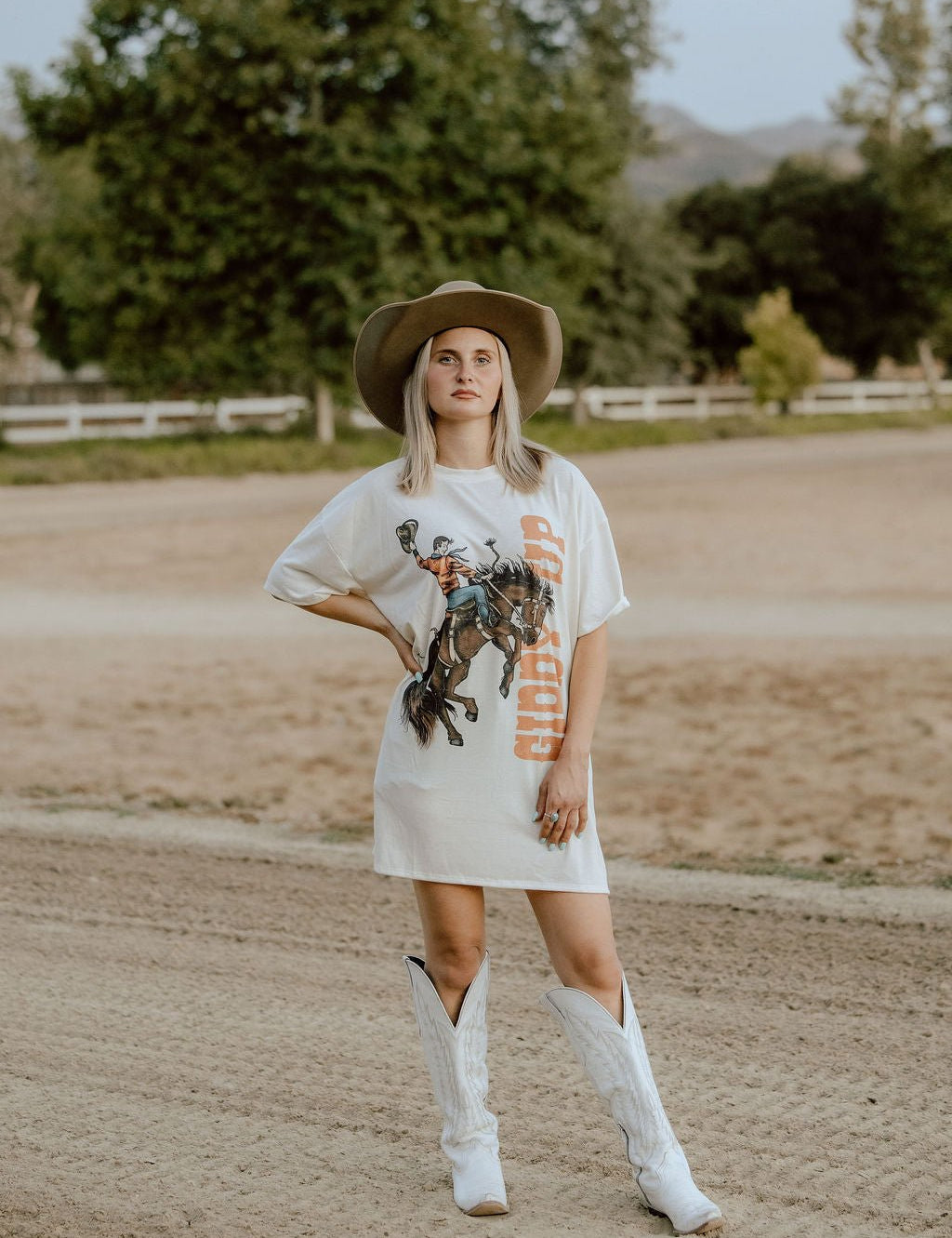 Western Giddy Up Tee DressS
