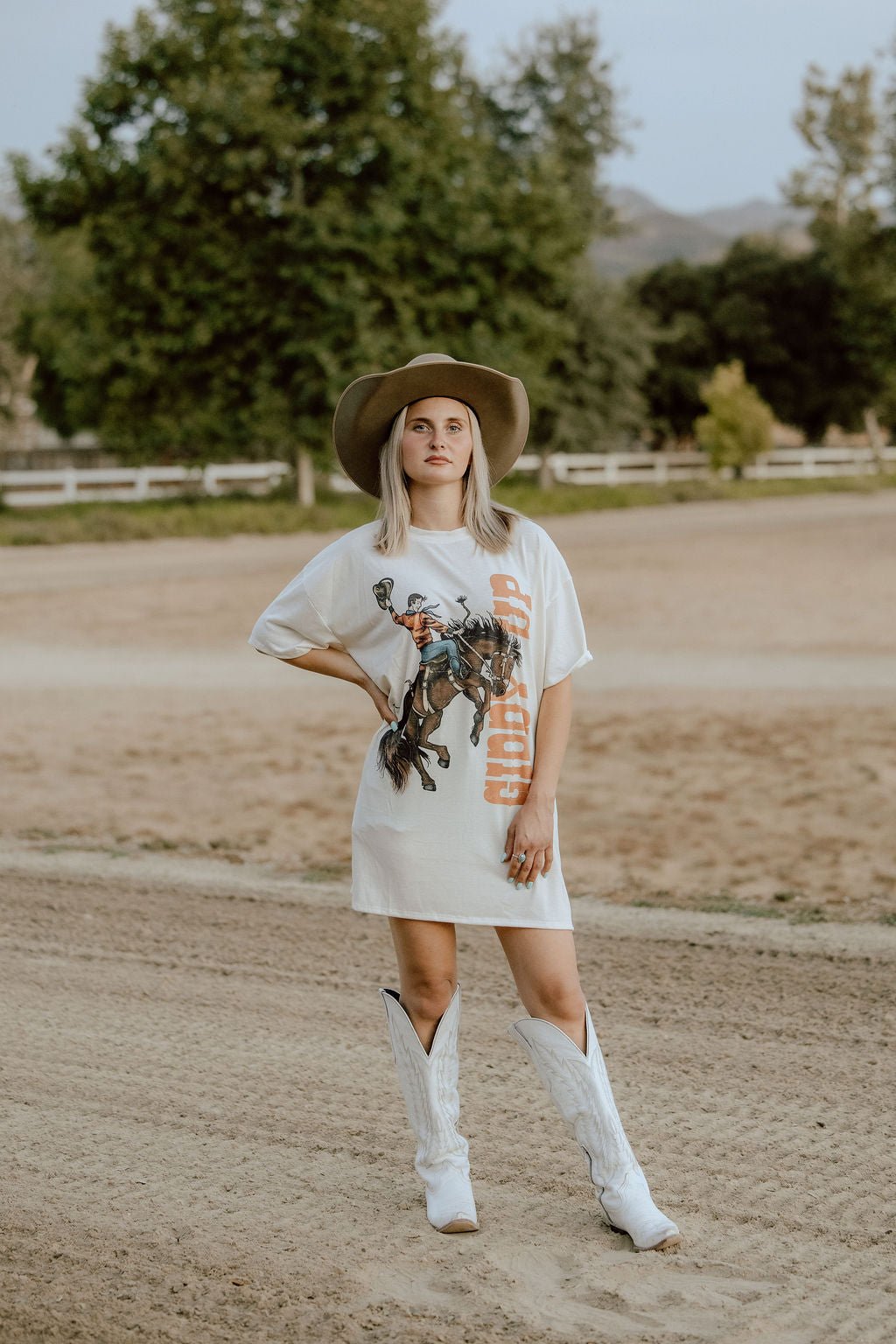 Western Giddy Up Tee DressS