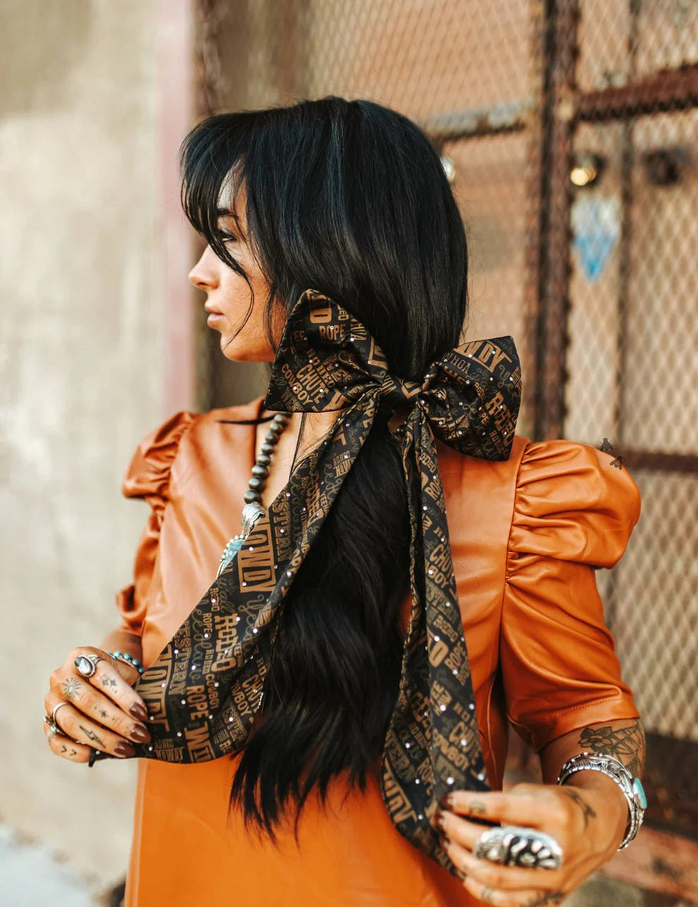 Western Hair Bow - Cowboy TalkSM