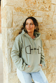Western Horse Bit Graphic HoodieSageS