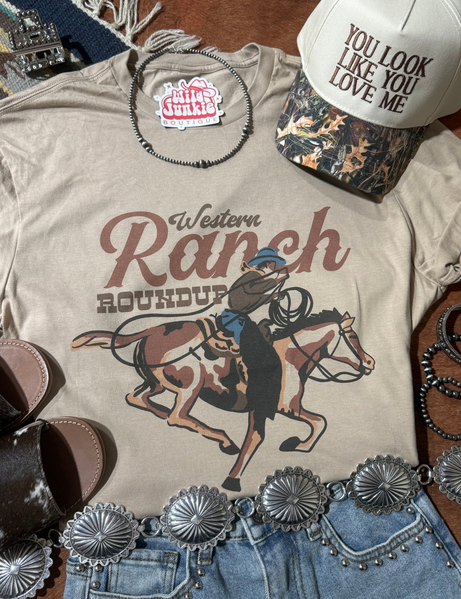 Western Ranch Round Up Graphic TeeTanS