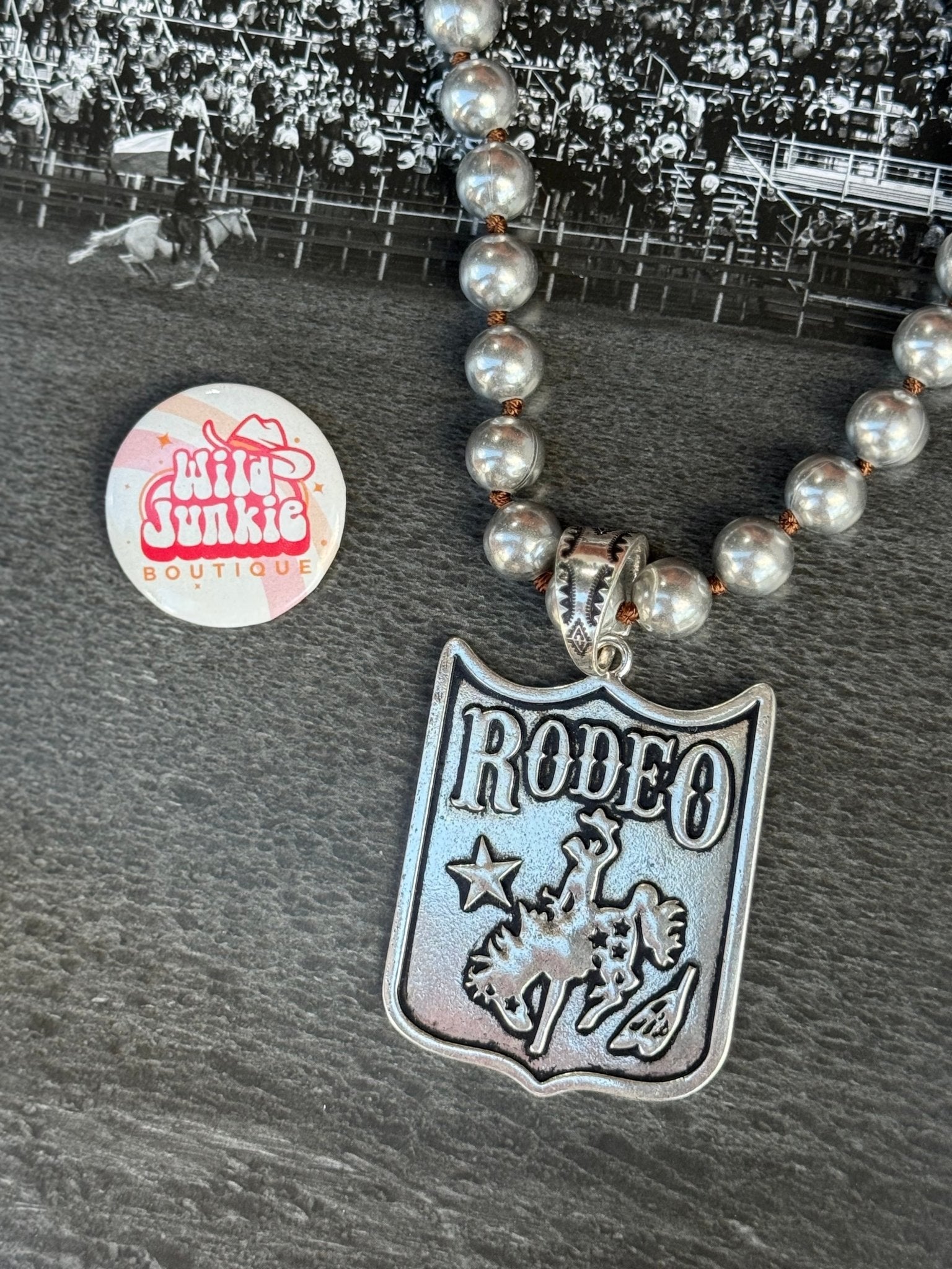 Western Rodeo Pendant Necklace