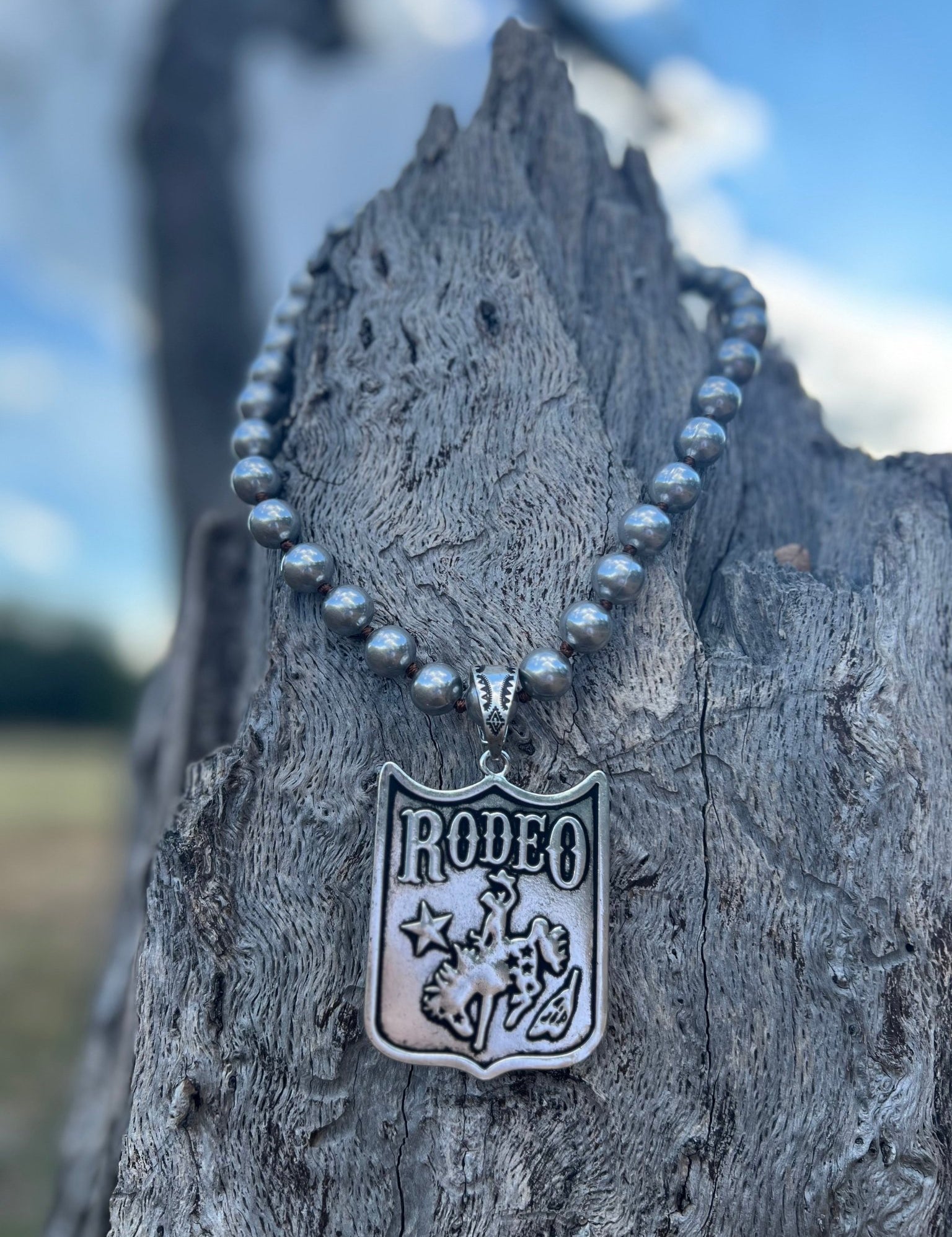 Western Rodeo Pendant Necklace