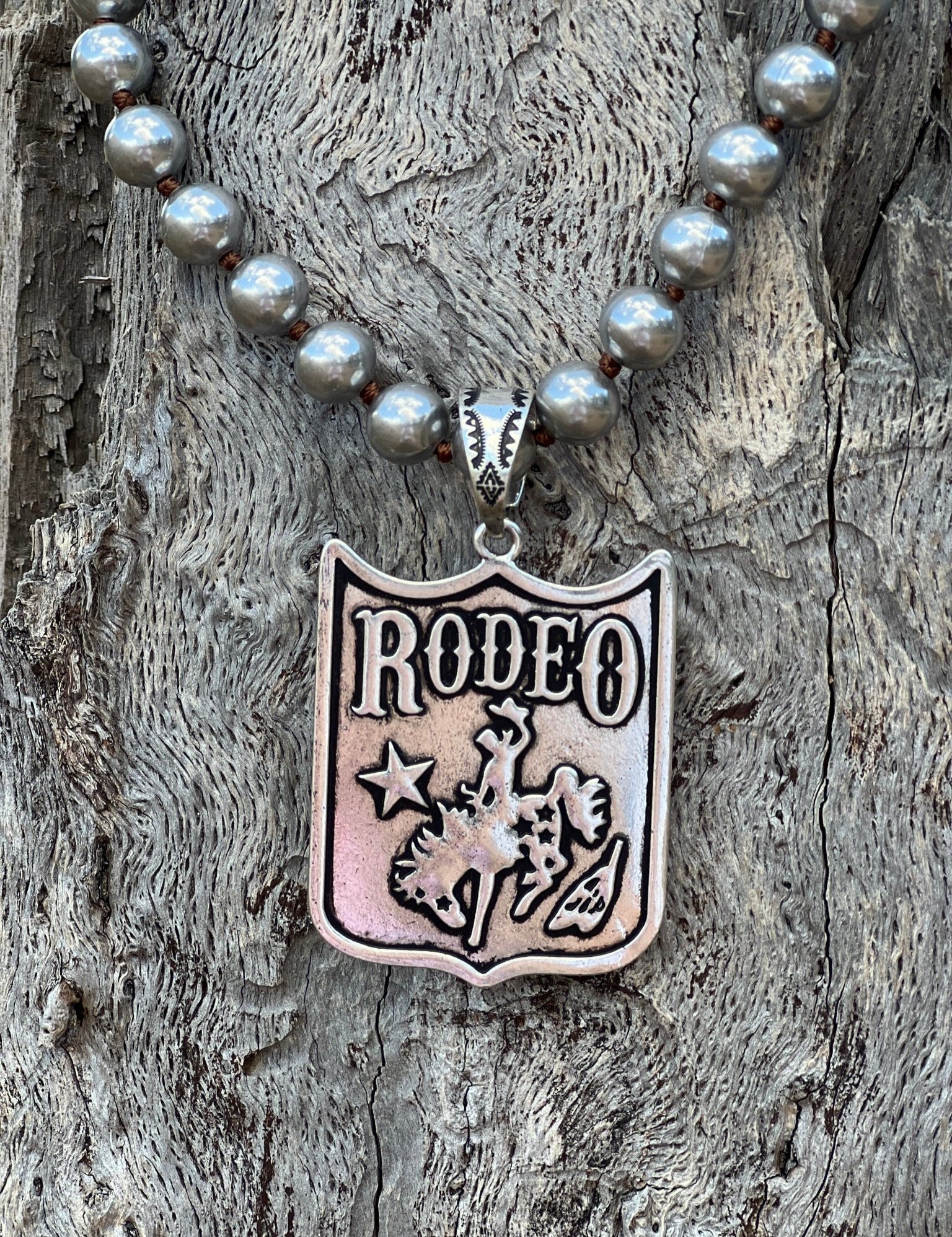 Western Rodeo Pendant Necklace