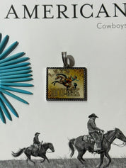 Western Rodeo Rectangle Pendant