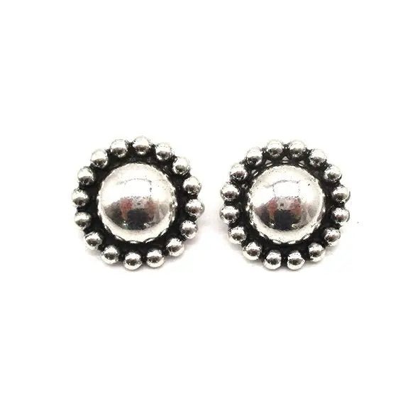 Western Round Bubble Post Earrings
