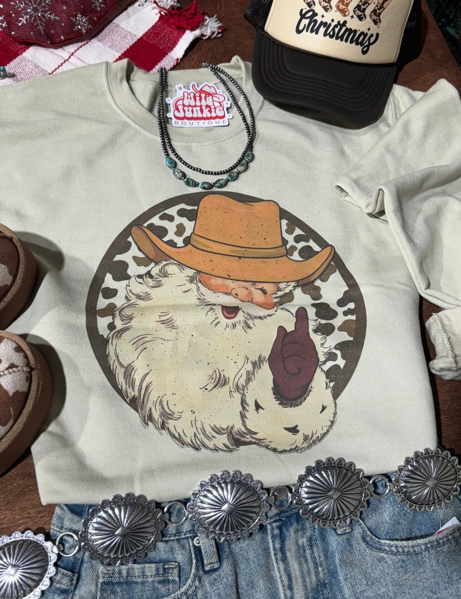 Western Santa Graphic SweatshirtSandS