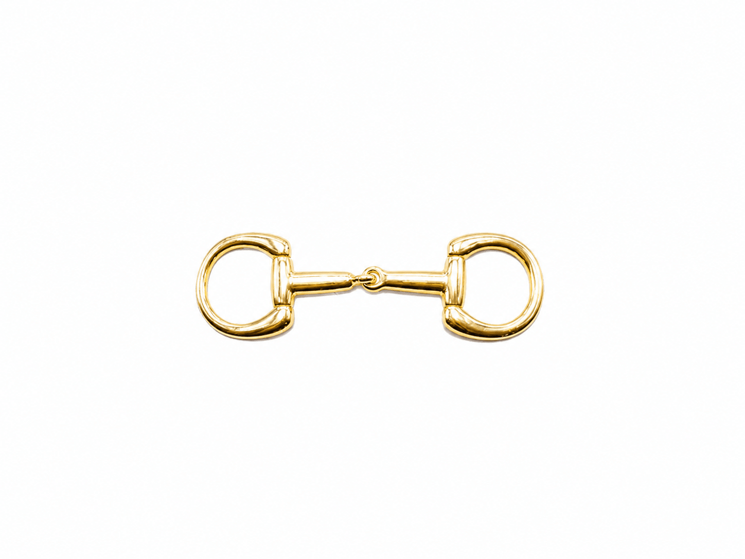 Western Snaffle Bit Scarf Slide Charm - Gold