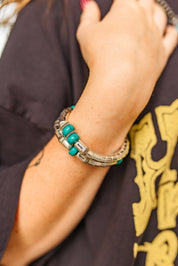 Western Sparkle Turquoise Bracelet Stack