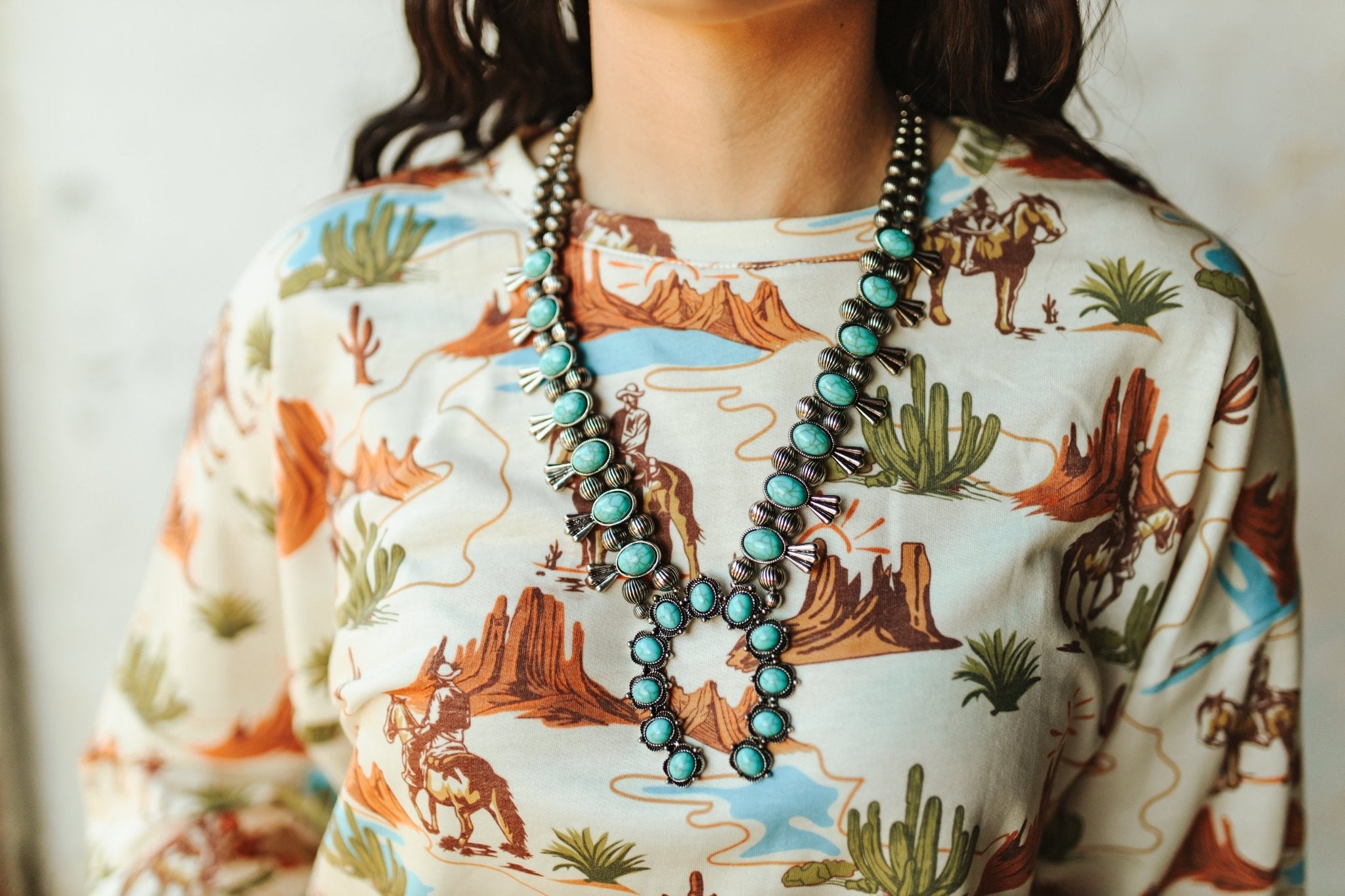 Western Squash Blossom Necklace