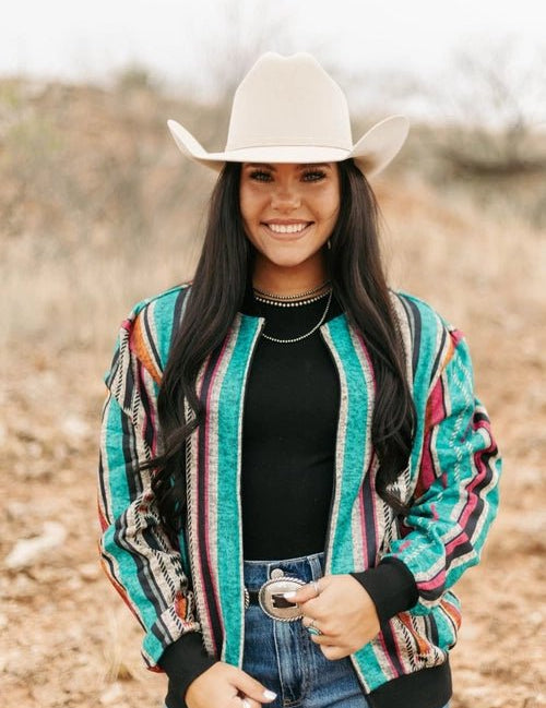 Western Striped Bomber JacketS