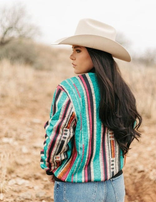 Western Striped Bomber JacketS