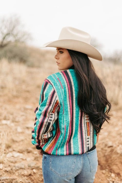 Western Striped Bomber JacketS