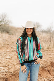 Western Striped Bomber JacketS