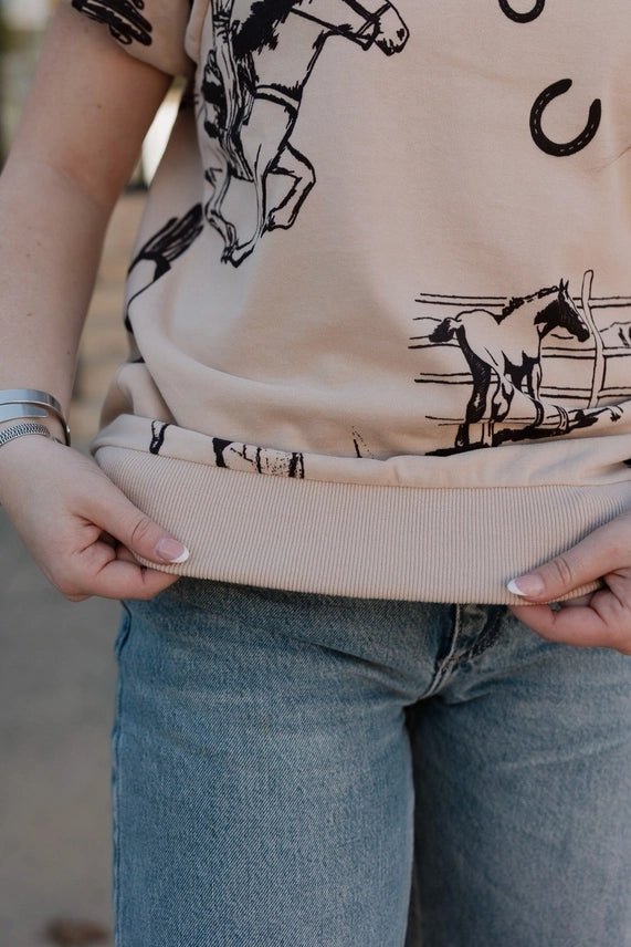 Western Trails Puff Sleeve TopS