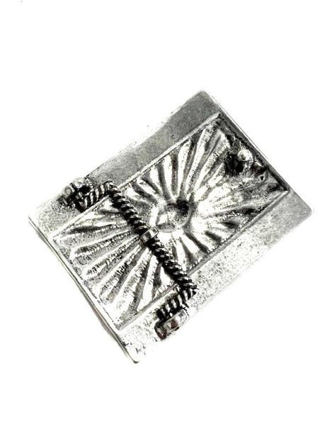 Western Turquoise Concho Belt Buckle