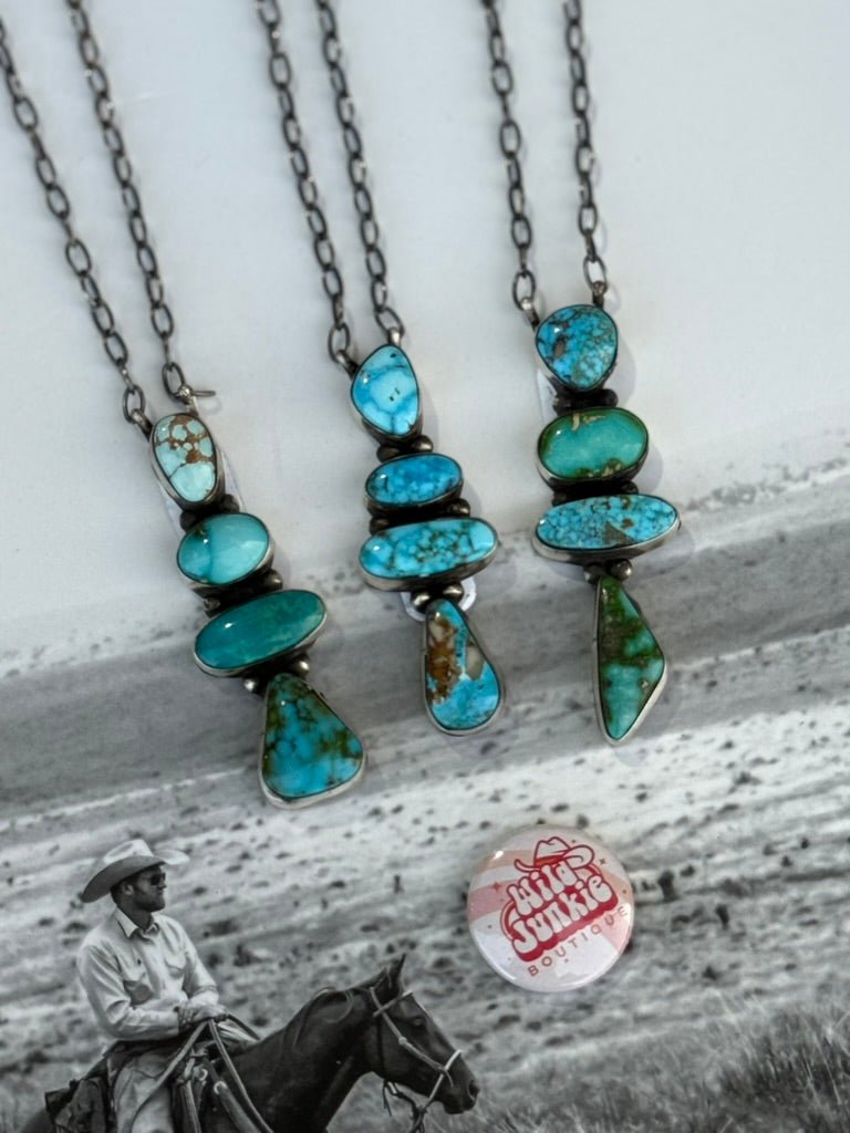 Western Turquoise Drop Necklace