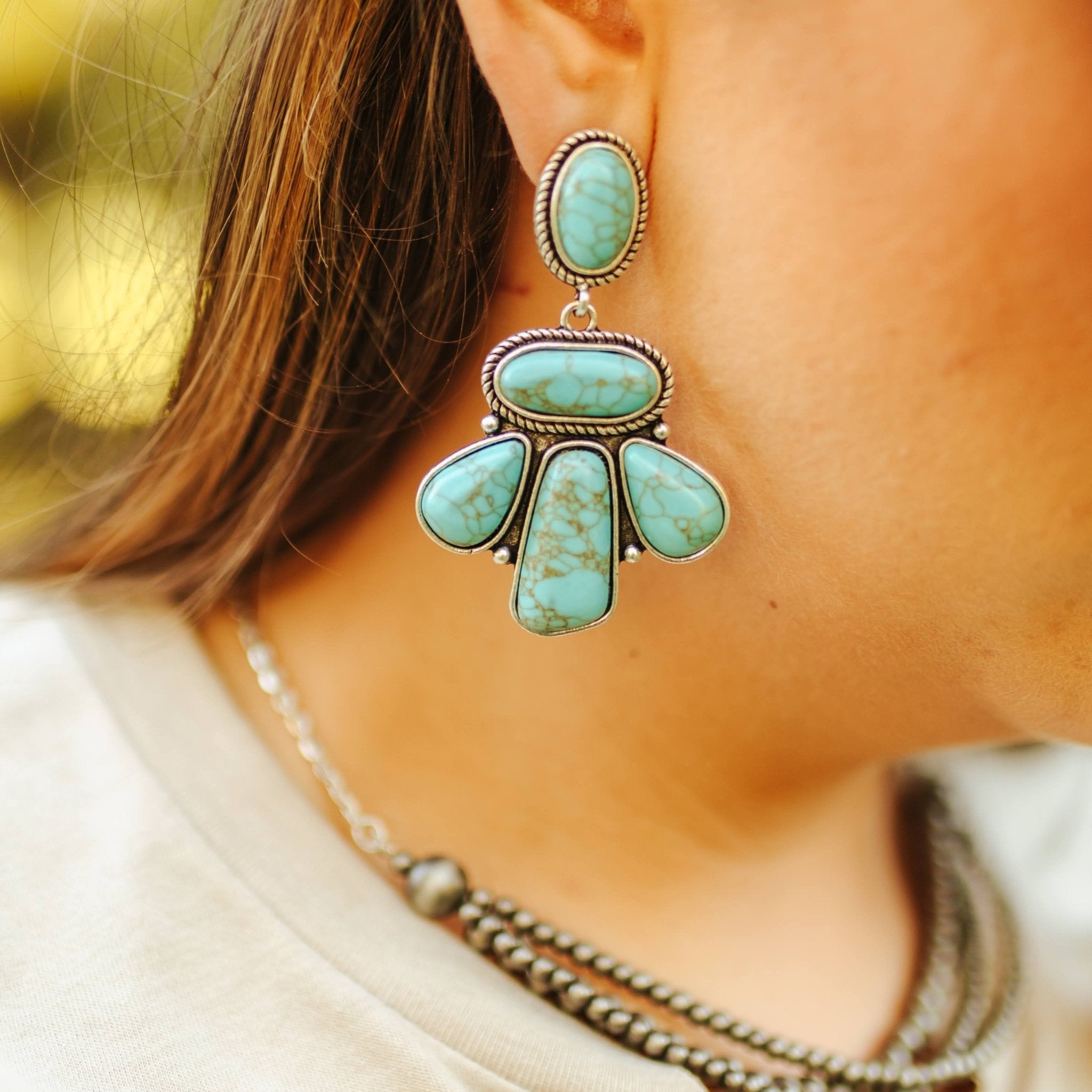 Western Turquoise Earrings