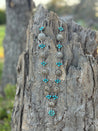Western Turquoise Floral Concho Necklace