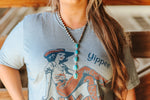 Western Turquoise Lariat Necklace