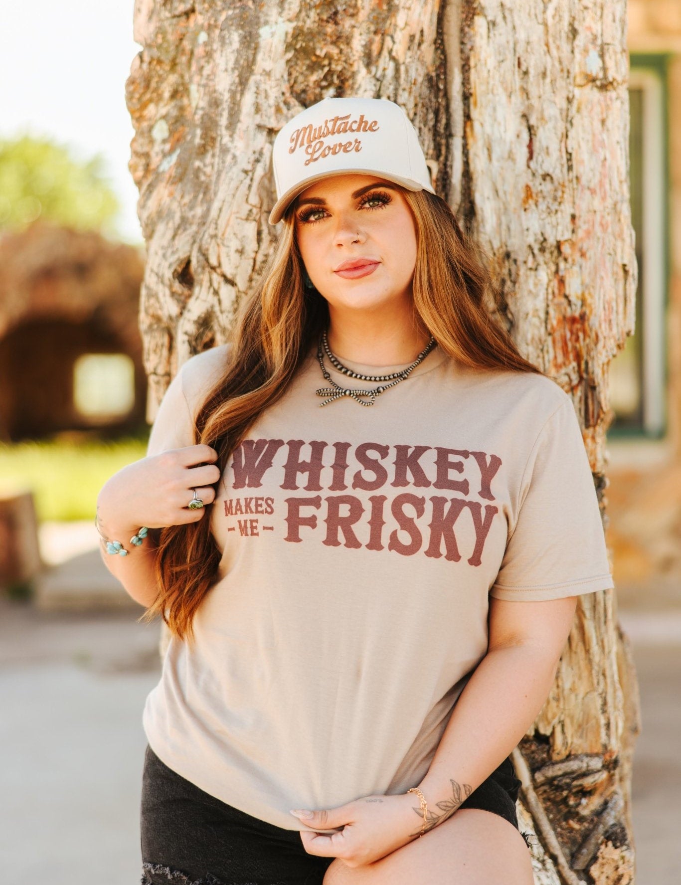 Whiskey Makes Me Frisky Graphic TeeTanS