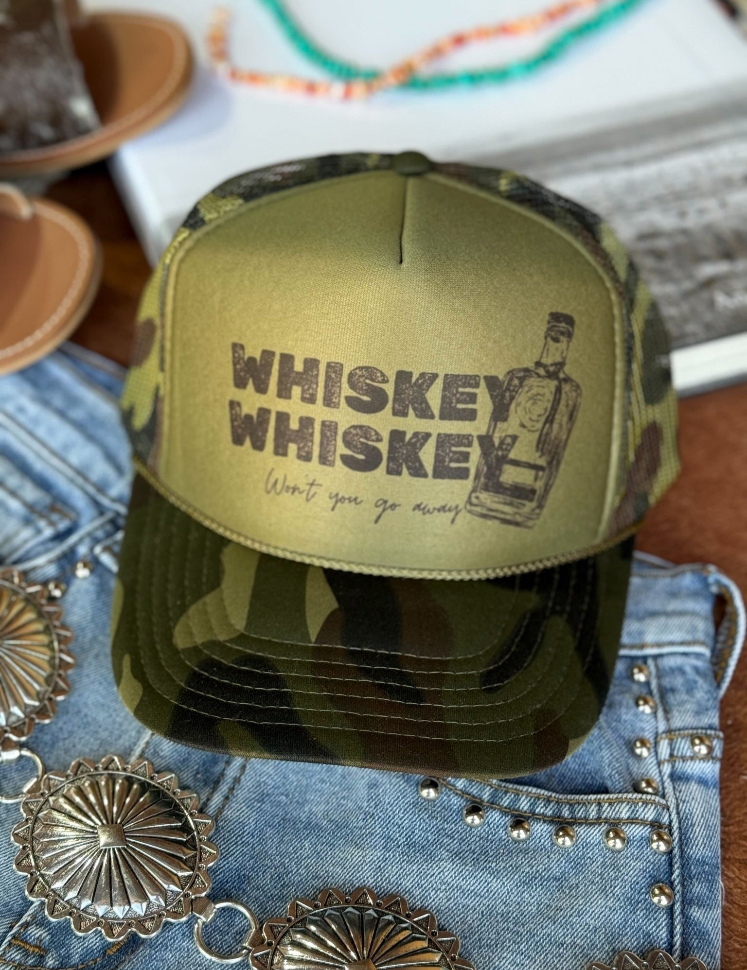 Whiskey Whiskey Trucker HatCamo