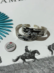 White Buffalo Inlay Cuff