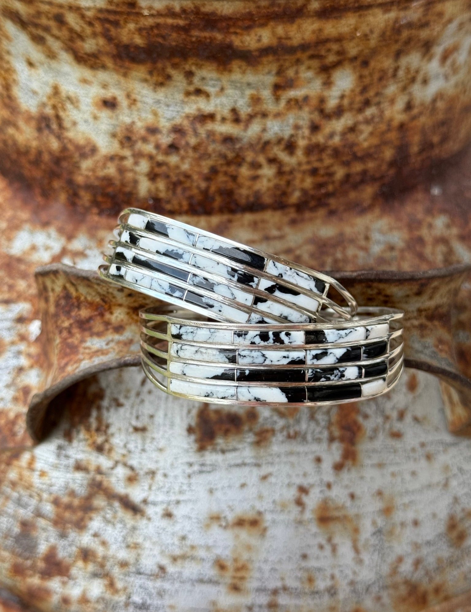 White Buffalo Inlay Cuff